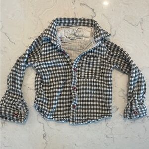 Ace & Jig Kids Checkered Button Down Shirt - Black and White